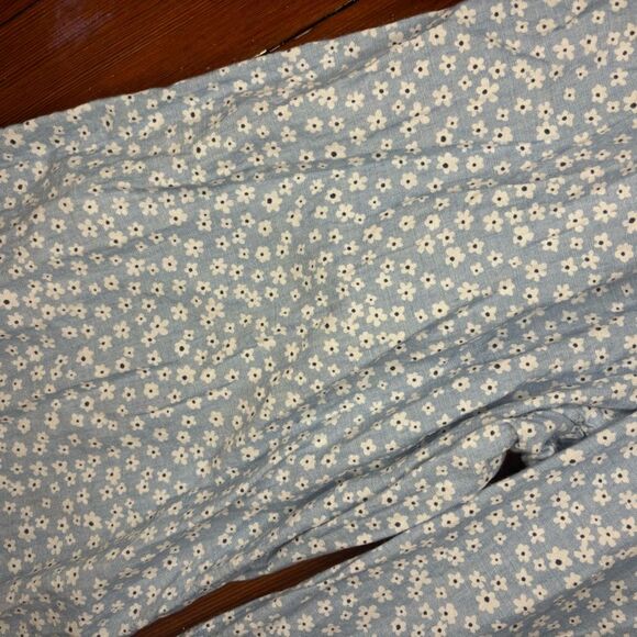 American Eagle Smocked Cottagecore Flowy Wide Leg Daisy Pants XS - Picture 5 of 8